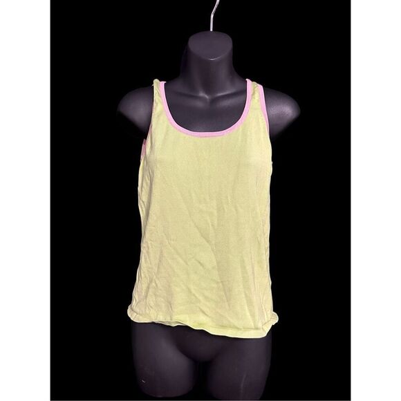 NICE Ralph Lauren Women's Pink and Green spaghetti strap blouse SIZE M GOOD COND - Picture 2 of 7